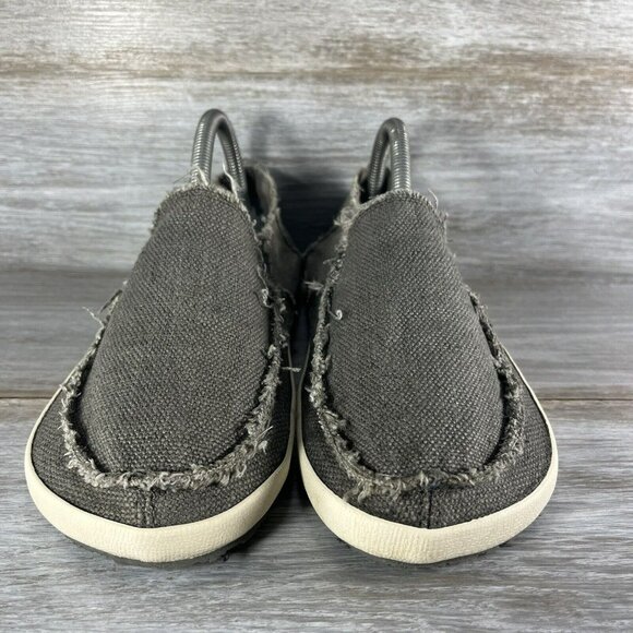 Sanuk Men's Rounder Hobo Slip On gray Canvas Loafers (Fits like a 7 but shoes 8) - Picture 3 of 10